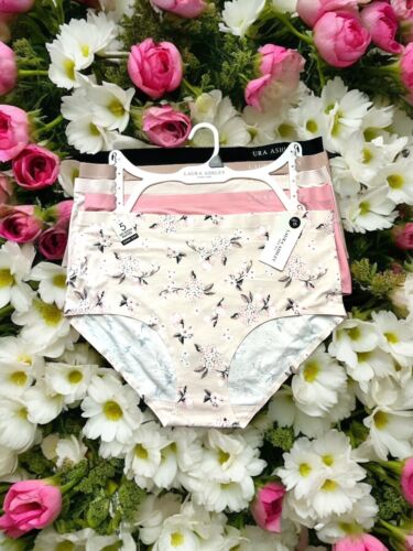 LAURA ASHLEY~5 Pack  FIT PANTIES~MULTICOLOR~ LS7489~ALL PLUS SIZES~GREAT FIT!