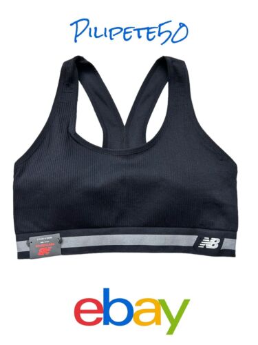 New Balance Medium Impact Sports Bra Style 112013 Gray~Black~Size XL~Racerback