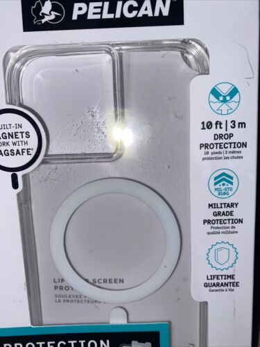 PELICAN Clear w Magsafe Case & Glass iPhone 13 / 12 Pro Max Hard Ranger Slim NEW