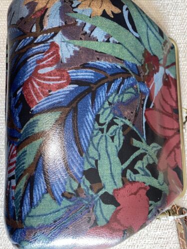 Patricia Nash Blue Forest Hand-Bag Wristlet Savena 100% Authentic Leather CUTE!