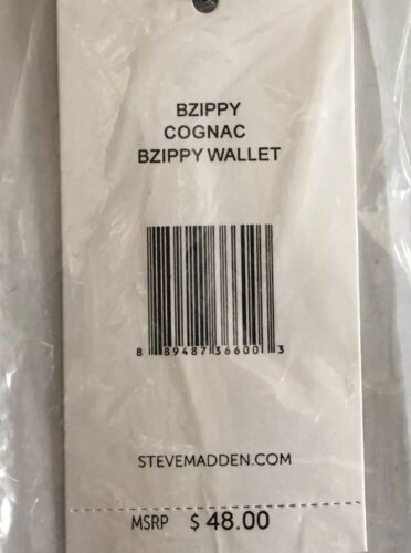 STEVE MADDEN WALLET WRISTLET COGNAC SMOOTH TEXTURED FANTASTIC!!!!