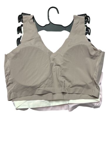 Lucky Brand Set Of 3~Seamless Laser Cut Bras LVD1905343~Sz.L~Multicolor ~UNIQUE