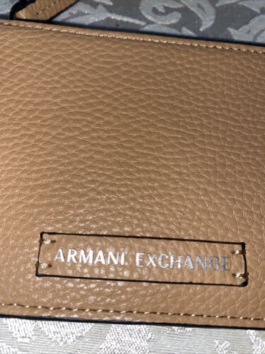 Armani Exchange Light Brown Pebble Leather Coin Purse & Key Chain Style C05550