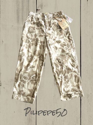 Democracy High Rise "Ab" Leisure High Rise Relaxed Fit Camo Brown Pant Sz 10 NWT