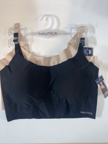 NÁUTICA 2PACK INTIMATES LOUNGE SIZE 1XL BRAS LASER CUT NT2066~BEAUTIFUL!