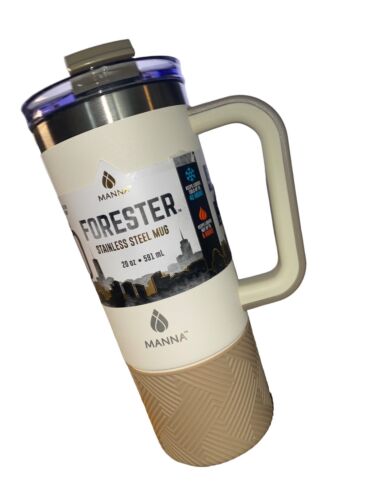 MANNA 20 oz FORESTER TRAVELER DURABLE STAINLESS STEEL MUG~BICOLOR~AUTHENTIC~NWT!