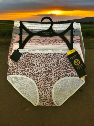 Kathy Ireland 5 Pack Multicolor Cotton/Spandex Briefs Sizes M~BF1197~ GREAT!