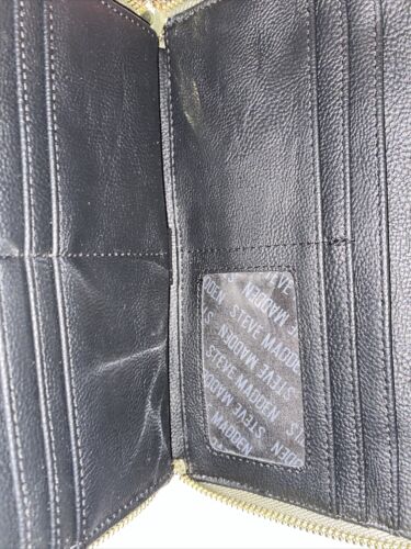 STEVE MADDEN WALLET WRISTLET COGNAC STAMPED LOGO VERY DIFFERENT!!!