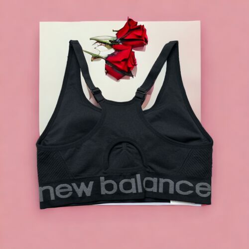 NEW BALANCE Medium Impact Sports Bra Style R000300~ Size XL~BLACK~ EXCELLENT FIT