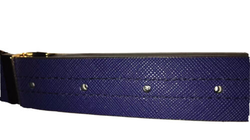 MICHAEL KORS BELT REVERSIBLE TAN/NAVY WITH MK PRINTED LOGO SKINNY JUST ARRIVED