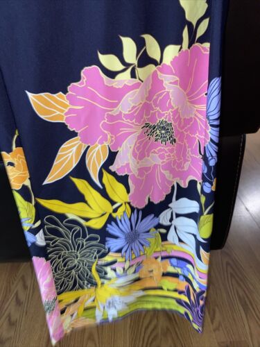 Trina Turk Bal Harbour Roll On Cover Up Pants Medium Multicolor Floral NWT~CHIC