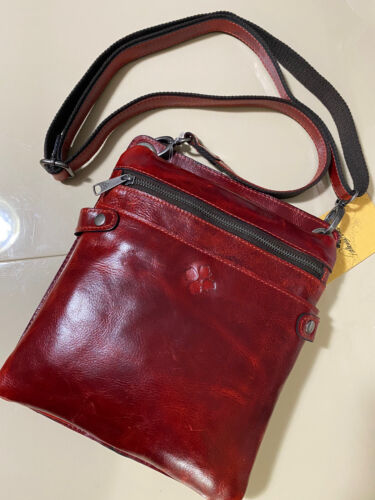 Patricia Nash FRANCESCA Organizer Crossbody Distress Leather Ochre P02806 NEW