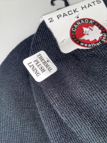CANADA WEATHER GEAR KNIT 2 PACK BEANIE HAT SUPER WARM FOR THOSE COLD COLD DAYS~