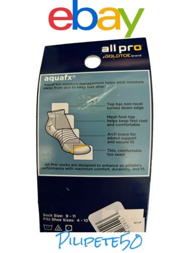All Pro by GoldToe Women's 6-pair Socks - No Show, Bright Neon Colors, aquafx