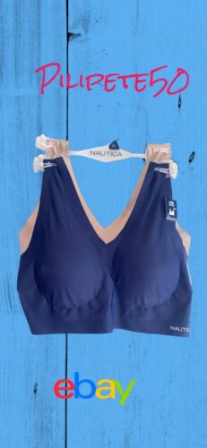 NÁUTICA 2PACK INTIMATES LOUNGE SIZE 1XL BRAS LASER CUT -NT2081 -BEAUTIFUL!
