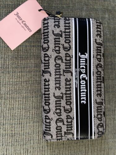 JUICY COUTURE WALLET ORGANIZER- CLUTCH EMBOSSED LOGO-FRONT ZIP & ZIP AROUND CUTE