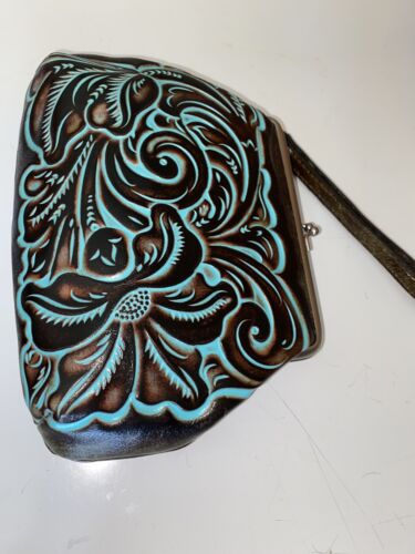 Patricia Nash Tooled Hand-Bag Wristlet Savena 100% Authentic MSRP$69.00