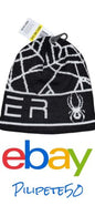 Spyder Jaquard Logo Beanie Hat Cap Black Graphic Ski and Snowboard New MSRP $35