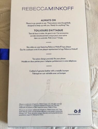 REBECCA MINKOFF iPHONE 8 CASE "SLIDE CASE" GOLD SPARKLES TWO PIECE DESIGN