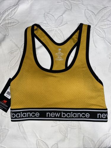 New Balance Medium Impact Sports Bra Style # 1153  SUNFLOWER/ Black MEDIUM NEW