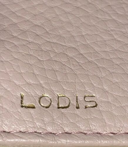 Lodis Blush Pink RFID Protection Card Case Window ID Genuine Leather Wallet