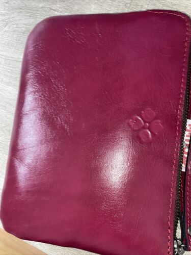 Patricia Nash CASSINI Leather Wristlet TOOLED MAGENTA Style P349244 ~ REAR FIND!