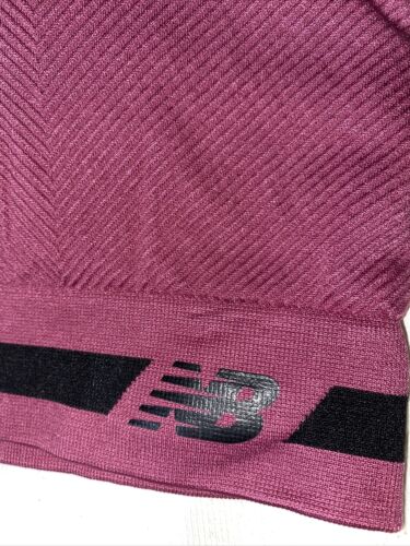 New Balance Medium Impact Sports Bra Style # 2016 Dragon Fruit/Black Size XL NEW