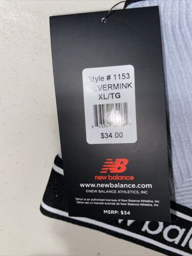 New Balance Medium Impact Sports Bra Style # 1153 Gray/Black/White Size XL