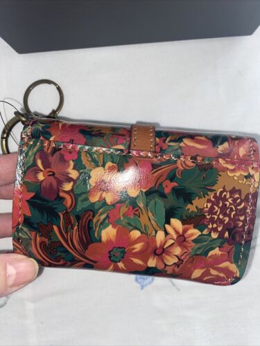 New PATRICIA NASH Mini Torri Card Key Case A029418 Rustic Nature Leather CUTE!!!
