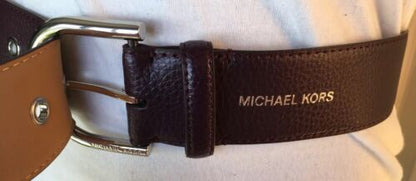 MICHAEL KORS BELT BURGUNDY  WITH SILVER BUCKLE REALLY DIFFERENT MSRP $58