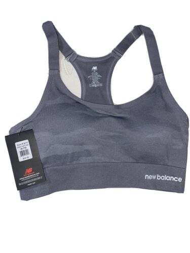New Balance Medium Impact Sports Bra Style 2010 Smoky Quartz Camo Size XL NEW