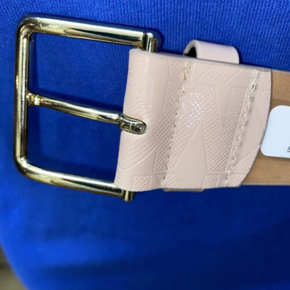 MICHAEL KORS BELT PINK WITH STAMPED MK LOGO AND GOLD BUCKLE JUST BEAUTIFUL!!