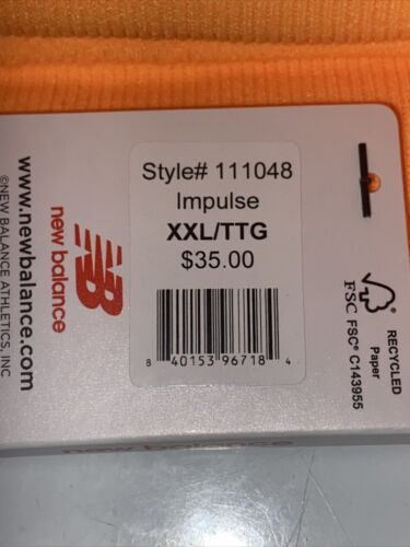 NEW BALANCE Medium Impact Sports Bra Style # 111048 Size XXL Orange Impulse CUTE