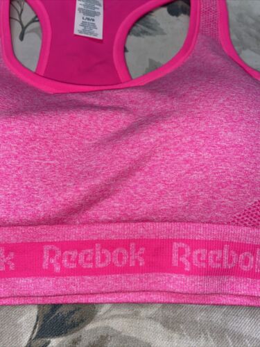 Reebok Sport Seamless Neon Knock￼ Out Pink￼ Bra  LARGE Retail $40 NEW