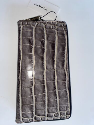 BRAHMIN Skyler Sterling Miravet Genuine Leather Wristlet/Wallet NEW~REAR FIND!!!