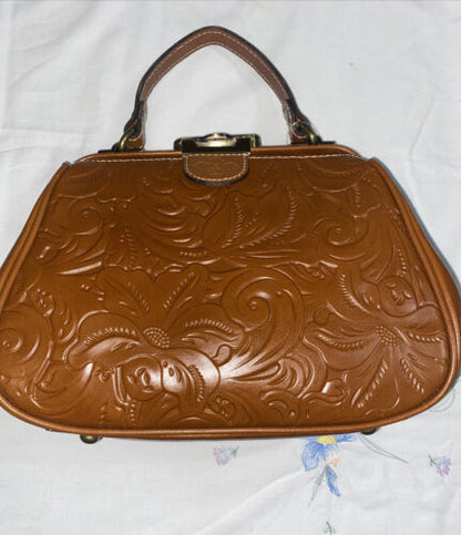 Patricia Nash Gracchi Satchel Florence Floral Embossed Leather Bag NEW -CLASSY!