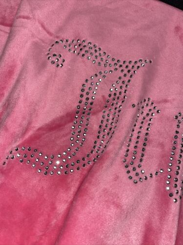 JUICY COUTURE BLACK & PINK VELOUR RHINSTONES LOGO~JC1751~ SLEEP SHORTS ALL SIZES
