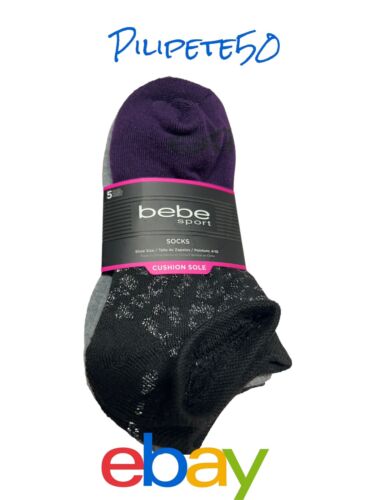 Bebe Logo Sport Socks Logo Patterns Multicolor Size 4 -10~8 Pair in each Pack-