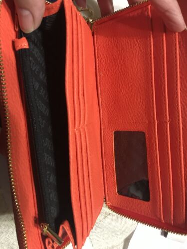 STEVE MADDEN WALLET WRISTLET ORANGE STAMPED LOGO "SO NICE"!!!!