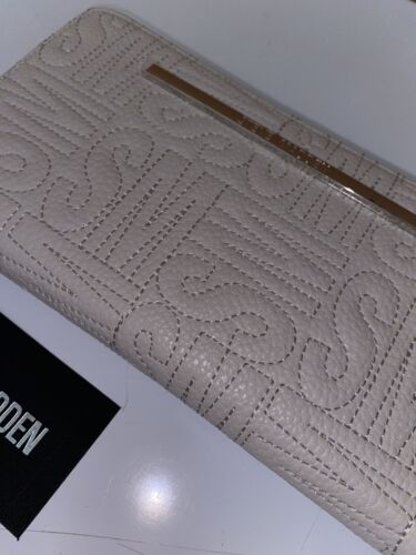 STEVE MADDEN WALLET WRISTLET BONE "STITCHED LOGO" BIG LETTERS LOOK!!!!!
