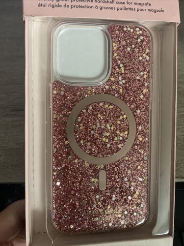 Kate Spade Phone Case iPhone 14 Pro Max  Magsafe Rosy Glitter Beautiful!!