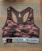 New Balance Medium Impact Sports Bra Camo 116722 Multi/Black/White Size XLARGE