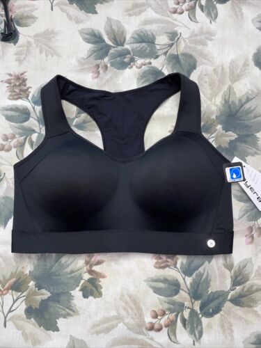 LAYER 8 MAX. SUPPORT SIZE 1X SPORT BRA FITTED METEORITE. BLACK LWB0097X MSRP $42