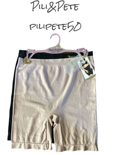 JUICY COUTURE~2 PK SUPER SOFT WOMEN SLIP SHORTS~JC7092 ~ALL PLUS SIZES~GREAT FIT