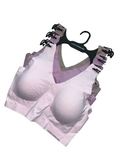 Lucky Brand Set Of 3~Seamless Laser Cut Bras LVD19053~Sz.M~Multicolor ~UNIQUE