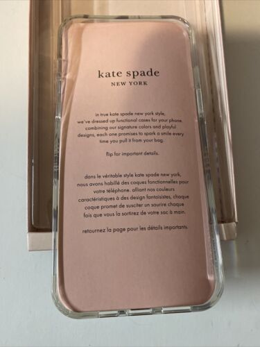 Kate Spade Phone Case iPhone 14 Pro  6.1" Floral Pink Rhinestone Beautiful!!!