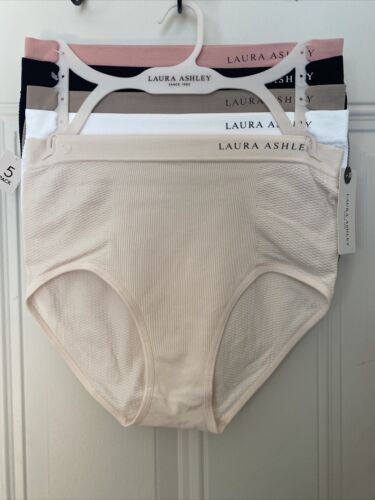 LAURA ASHLEY~5 Pack FIT PANTIES~MULTICOLOR~ STYLE # LS9444~ALL SIZES~GREAT FIT!
