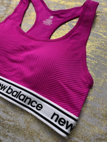 New Balance Medium Impact Sports Bra Peony/Black Style 111152  Size XL NEW