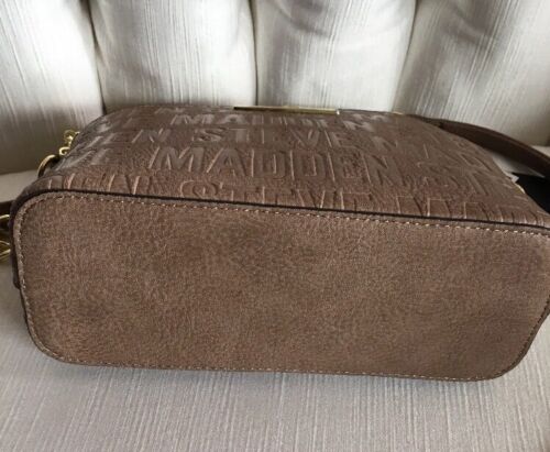 Steve Madden handbag BMarilyn Color Mushroom Stamped Logo Gold Hardware UNIQUE!
