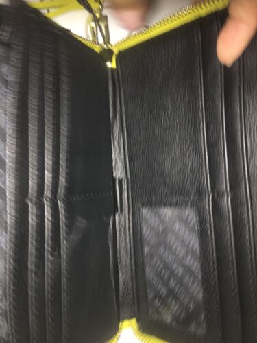 STEVE MADDEN WALLET WRISTLET CITRON SMOOTH TEXTURED GOLD ZIPPER "ADD SOME COLOR"
